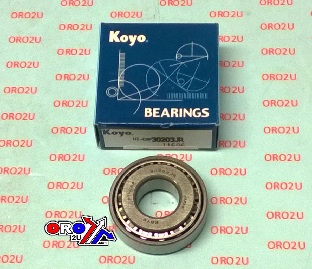 BEARING TAPER 17x40x13.25 KOYO, HI-CAP30203JR, 93332-00010 40-3029 MADE IN JAPAN EACH
