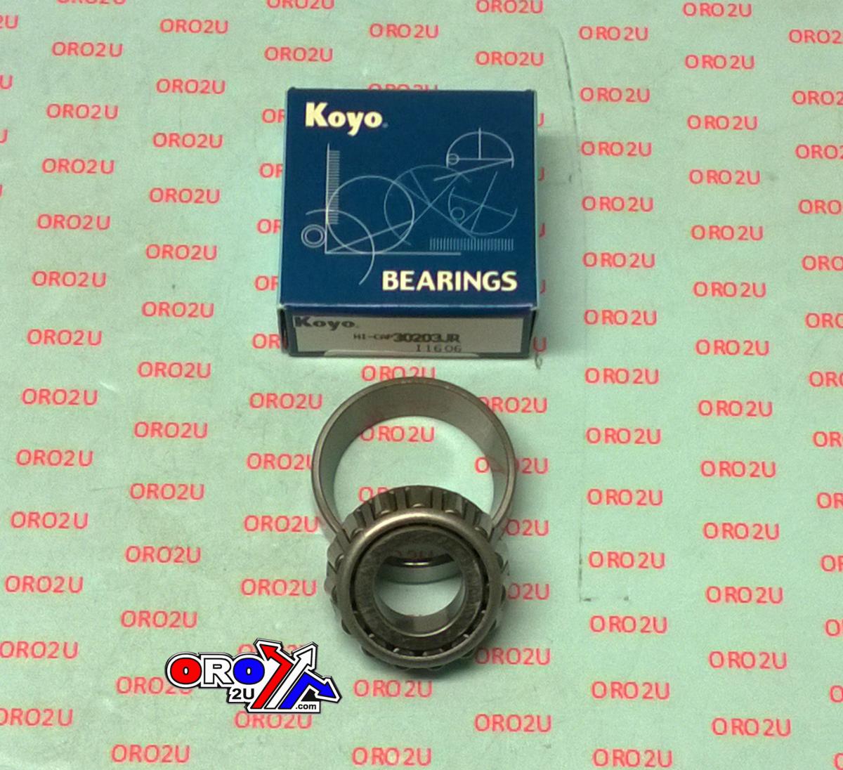 BEARING TAPER 17x40x13.25 KOYO, HI-CAP30203JR, 93332-00010 40-3029 MADE IN JAPAN EACH
