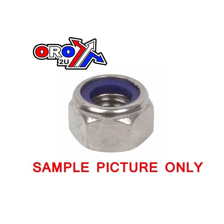 M16x1.50mm FINE NYLON LOCK NUT BZP EACH, REGULAR