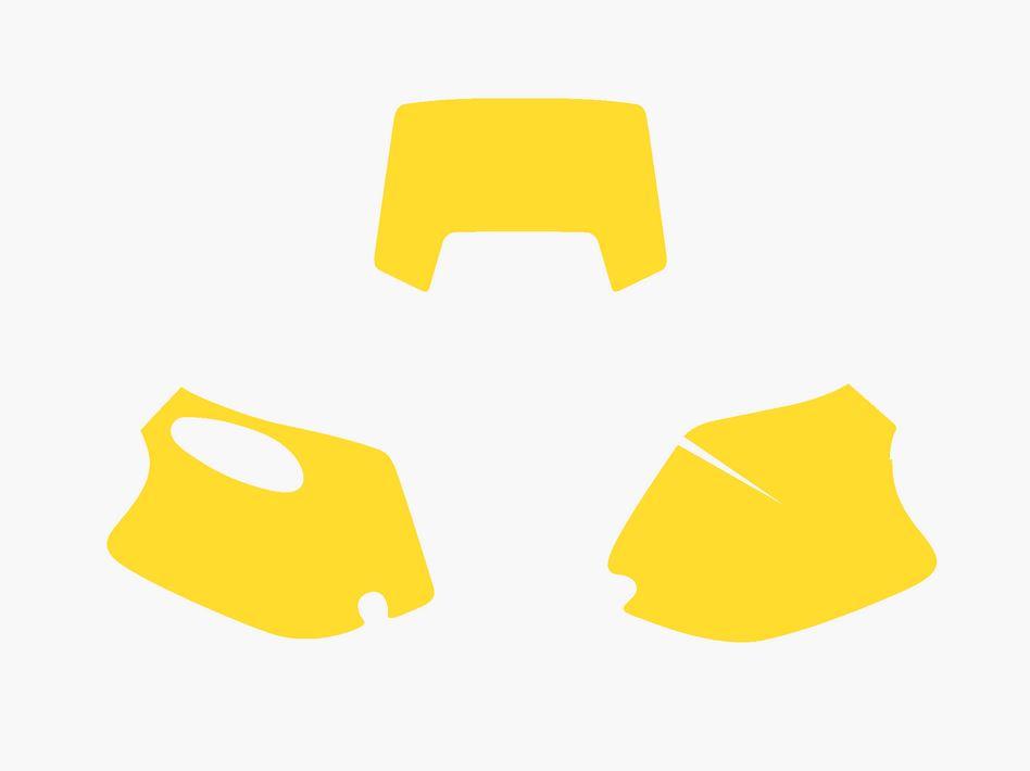 93-99 4 STROKE KTM EXC YELLOW PRE CUT BACKGROUNDS, BLACKBIRD 3503/40