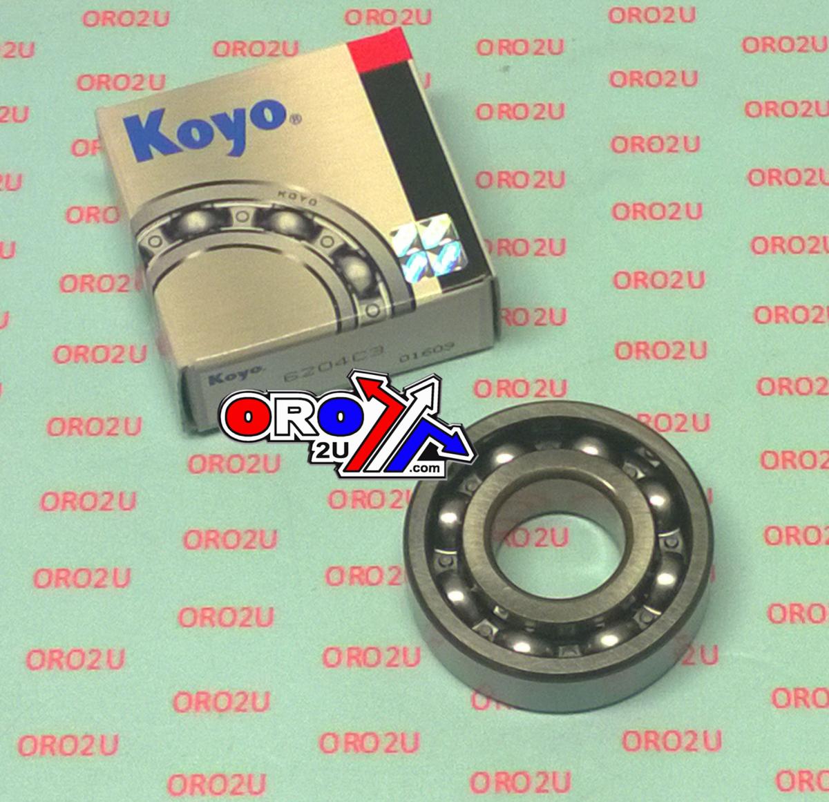 BEARING 6204 C3 KOYO OPEN 20x47x14 SIZE MADE IN JAPAN, 6204C3-KOYO EACH