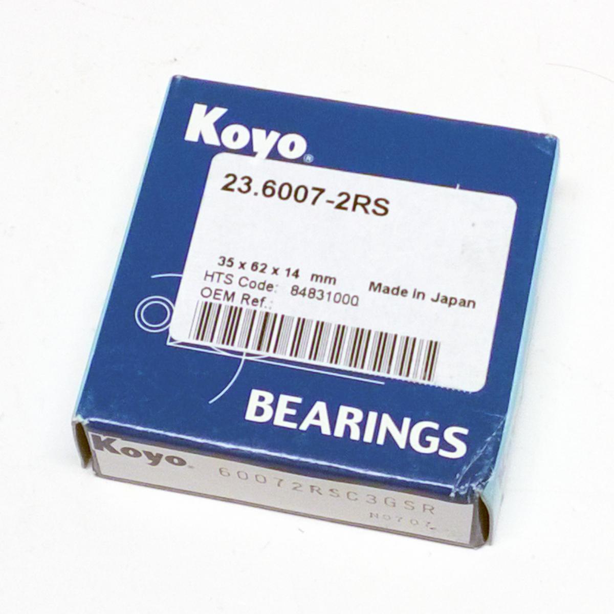 BEARING 6007 2RS C3 KOYO 35x62x14 PROX 23.6007-2RS MADE IN JAPAN EACH