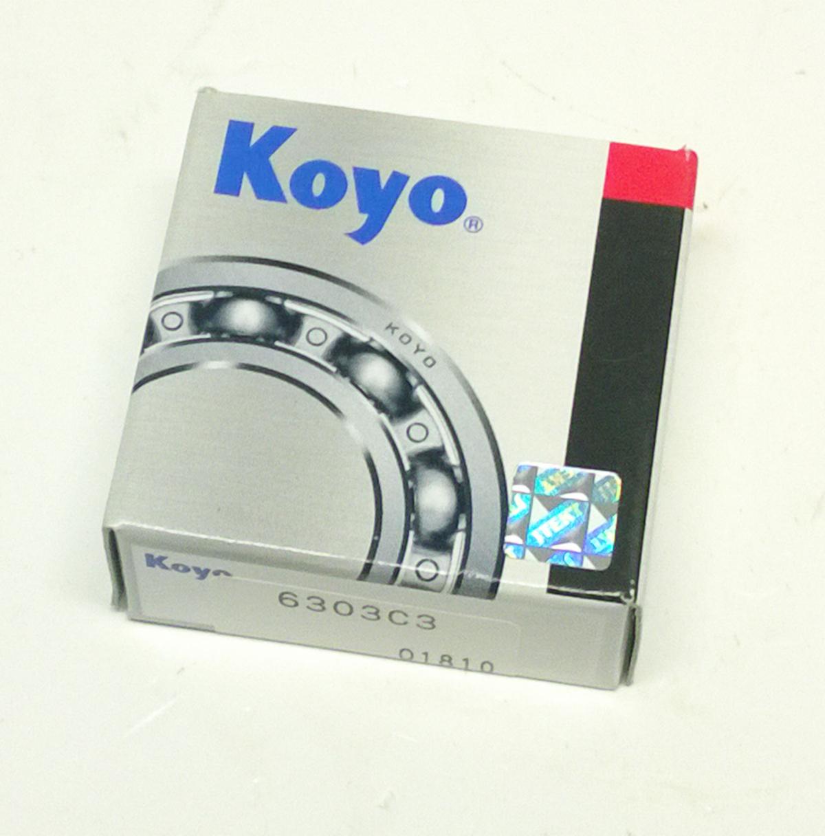 BEARING 6303 C3 KOYO OPEN 17x47x14 SIZE 23.6303C3 MADE IN JAPAN EACH