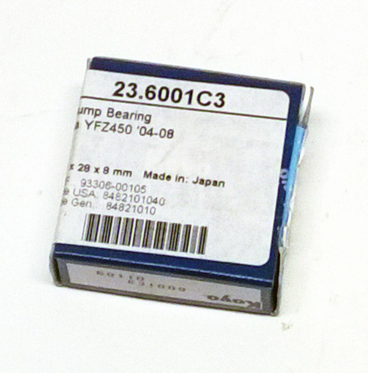 BEARING 6001 C3 KOYO 12x28x8 SIZE PROX 23.6001C3 YAMAHA 93306-00106-00 MADE IN JAPAN EACH