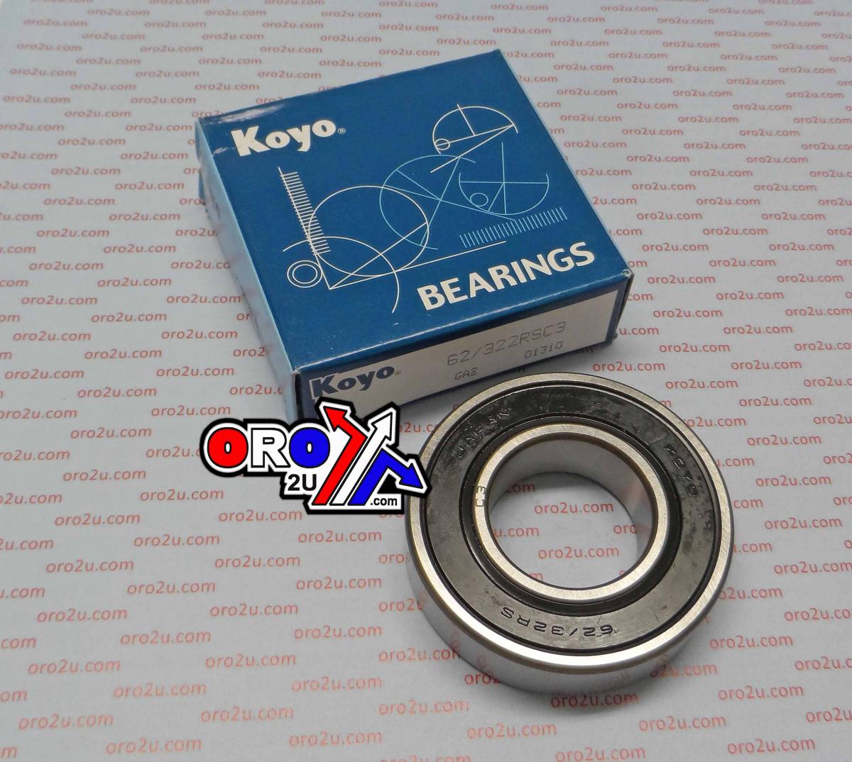 BEARING 62/32 2RS C3 KOYO 32x65x17 SIZE SEALED MADE IN JAPAN EACH