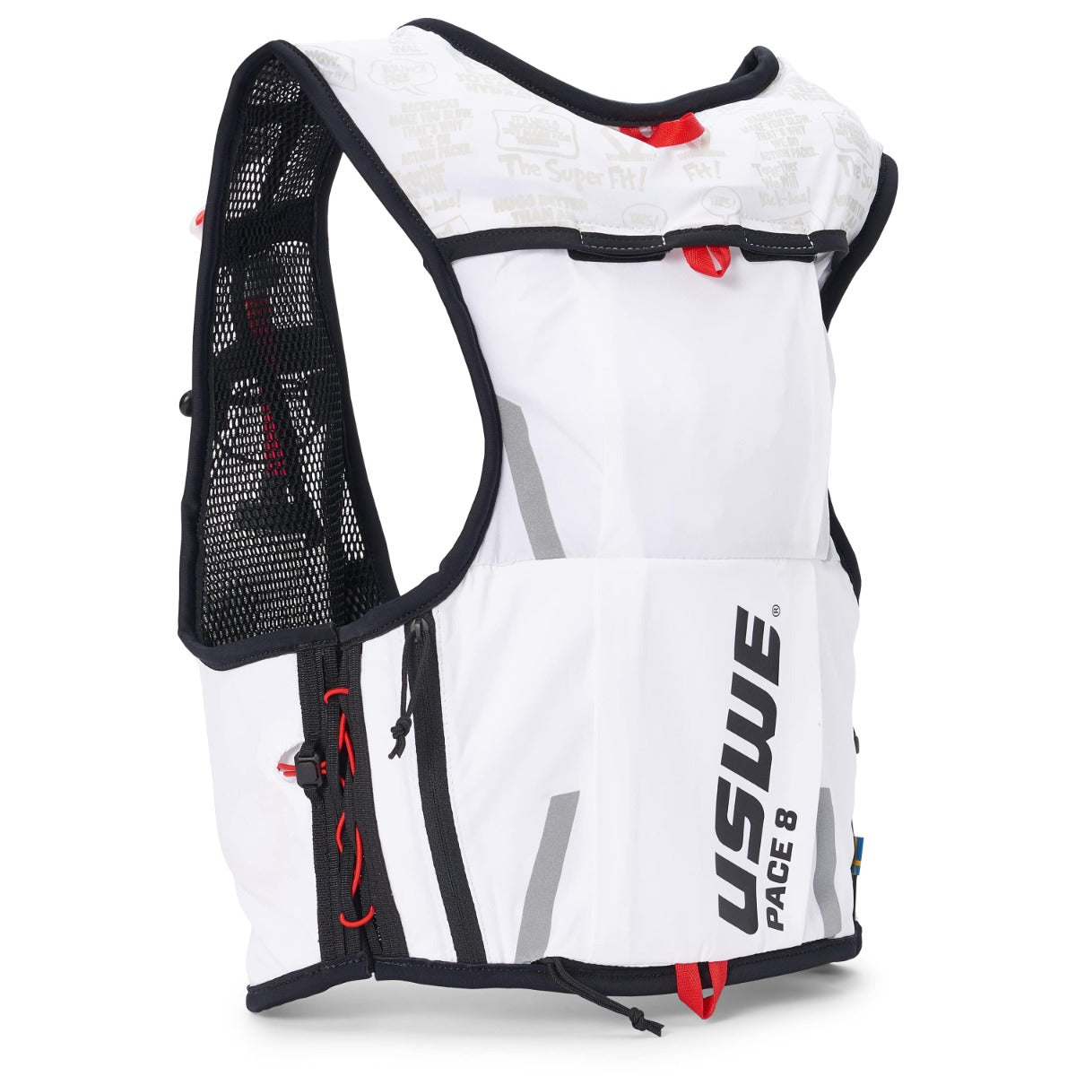 Pace 8L Trail Running Vest L - White/Black - USWE 52080870294